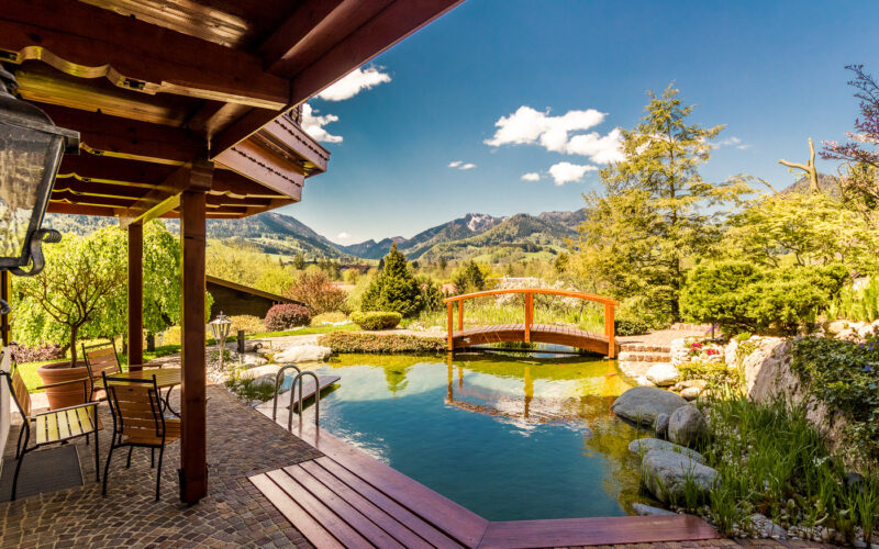 Schwimmteich Fewo Hochfelln